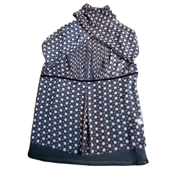 Vintage Sheer Blouse with Cami Pretty Floral Pattern Long Sleeves - Picture 5 of 11